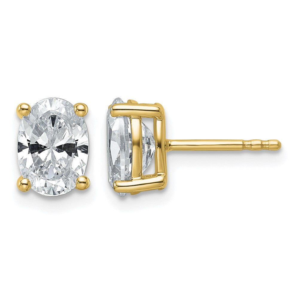 True Origin Lab Grown Diamond VS+ F+ Oval Four Prong Heavy Weight Complete Stud Earrings