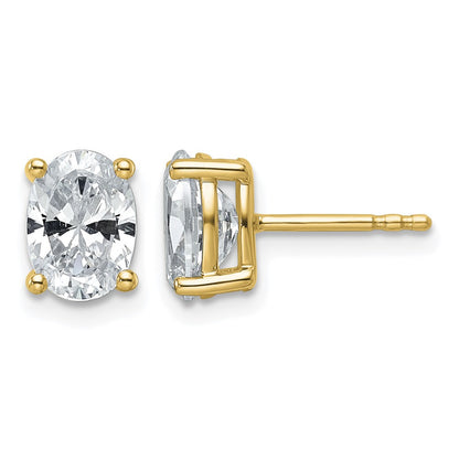 True Origin Lab Grown Diamond VS+ F+ Oval Four Prong Heavy Weight Complete Stud Earrings