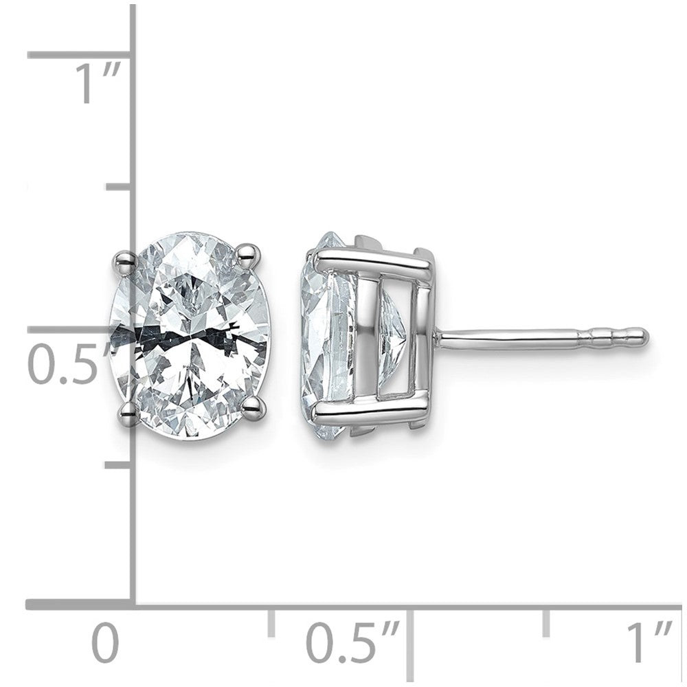 True Origin Lab Grown Diamond VS+ F+ Oval Four Prong Heavy Weight Complete Stud Earrings