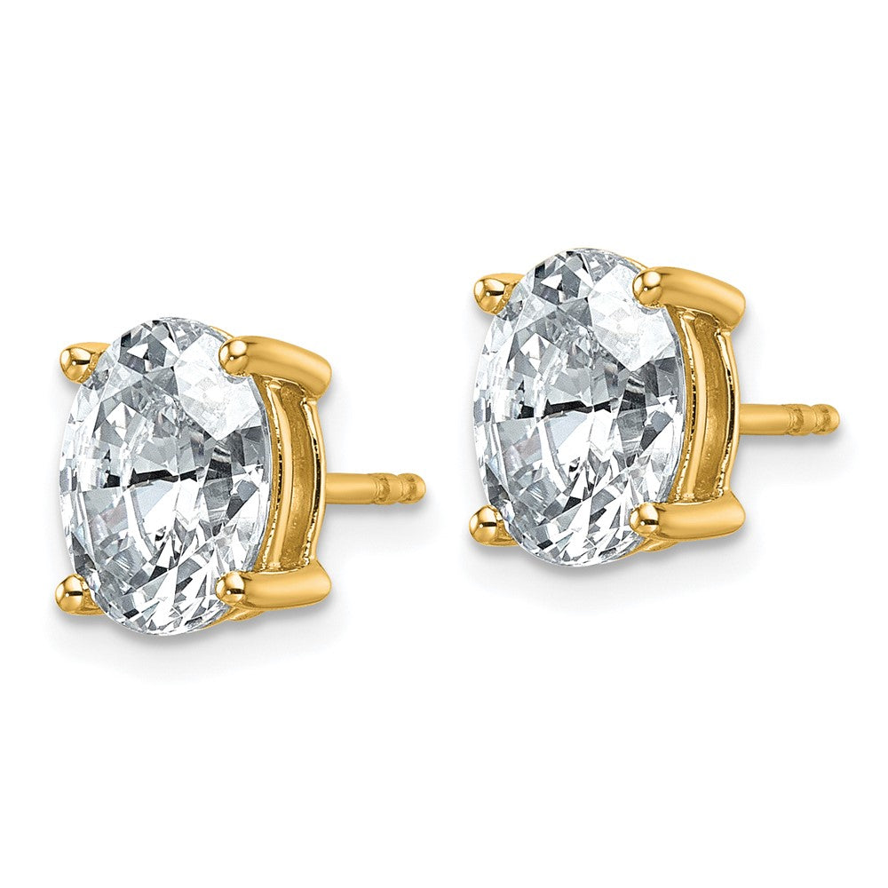 True Origin Lab Grown Diamond VS+ F+ Oval Four Prong Heavy Weight Complete Stud Earrings