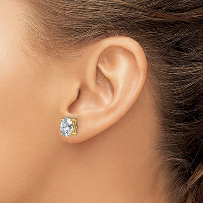 True Origin Lab Grown Diamond VS+ F+ Oval Four Prong Heavy Weight Complete Stud Earrings