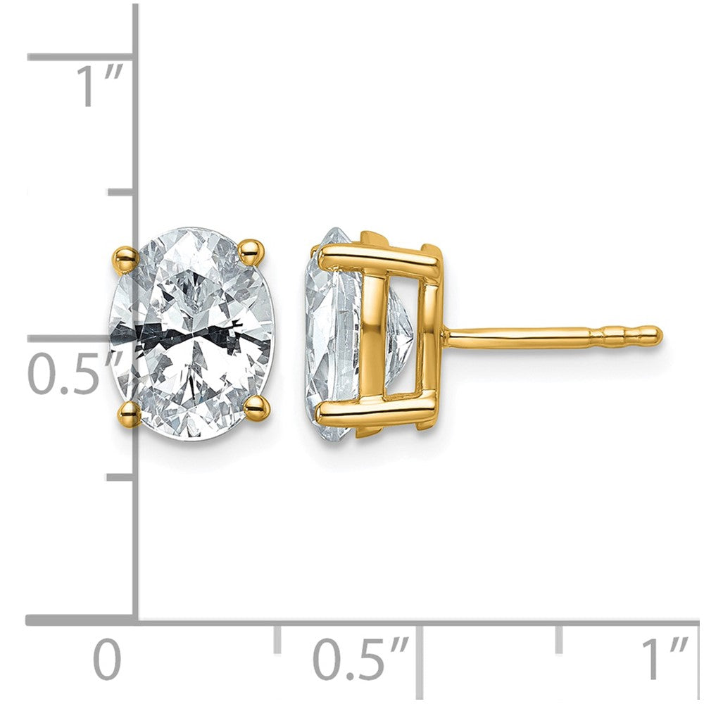 True Origin Lab Grown Diamond VS+ F+ Oval Four Prong Heavy Weight Complete Stud Earrings