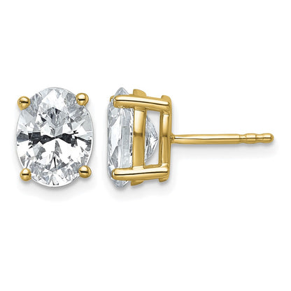 True Origin Lab Grown Diamond VS+ F+ Oval Four Prong Heavy Weight Complete Stud Earrings