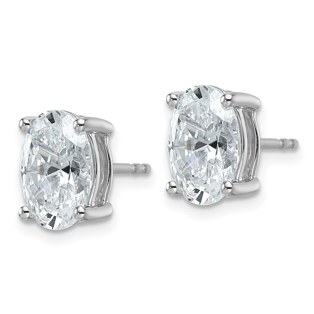 True Origin Lab Grown Diamond VS+ F+ Oval Four Prong Heavy Weight Complete Stud Earrings