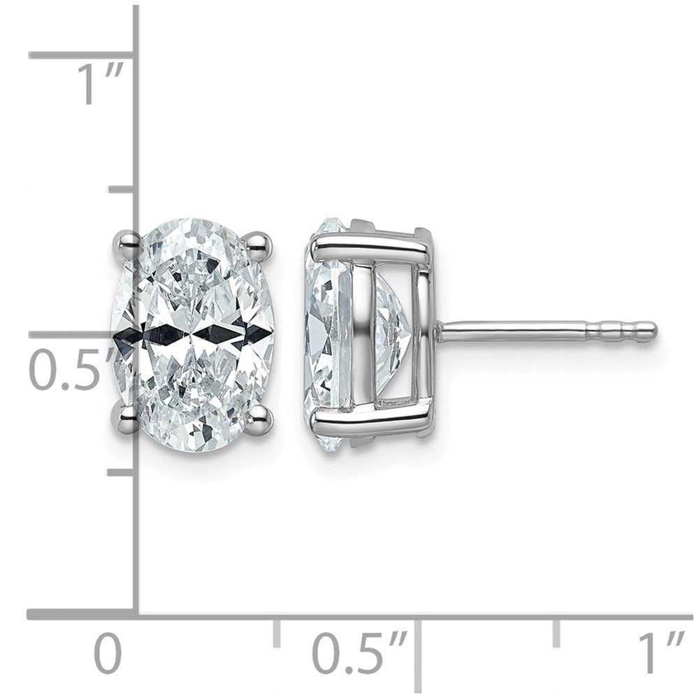 True Origin Lab Grown Diamond VS+ F+ Oval Four Prong Heavy Weight Complete Stud Earrings