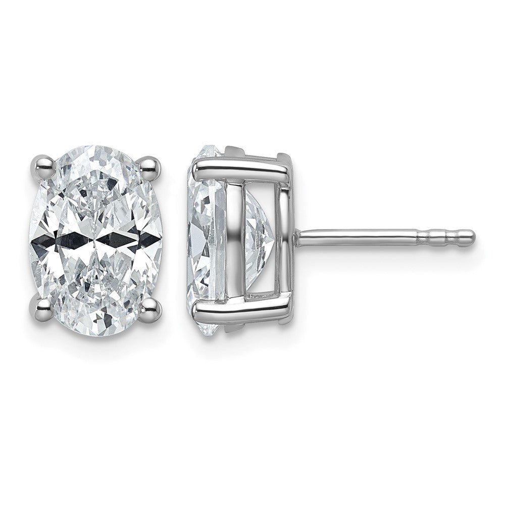 True Origin Lab Grown Diamond VS+ F+ Oval Four Prong Heavy Weight Complete Stud Earrings
