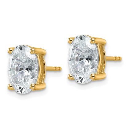 True Origin Lab Grown Diamond VS+ F+ Oval Four Prong Heavy Weight Complete Stud Earrings