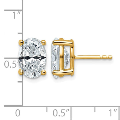 True Origin Lab Grown Diamond VS+ F+ Oval Four Prong Heavy Weight Complete Stud Earrings