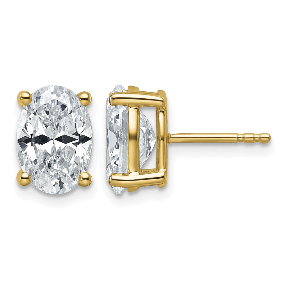 True Origin Lab Grown Diamond VS+ F+ Oval Four Prong Heavy Weight Complete Stud Earrings