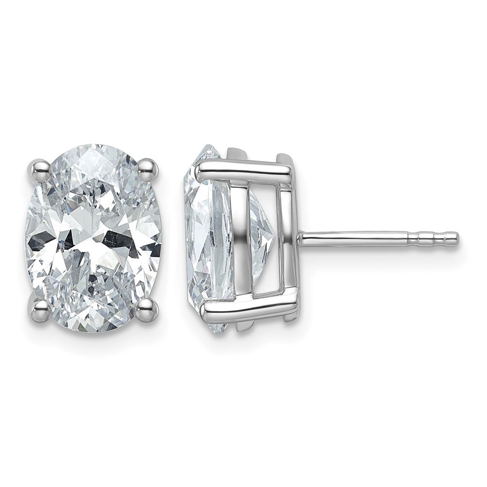True Origin Lab Grown Diamond VS+ F+ Oval Four Prong Heavy Weight Complete Stud Earrings