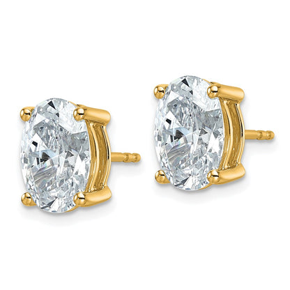 True Origin Lab Grown Diamond VS+ F+ Oval Four Prong Heavy Weight Complete Stud Earrings