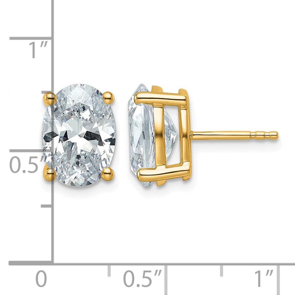 True Origin Lab Grown Diamond VS+ F+ Oval Four Prong Heavy Weight Complete Stud Earrings