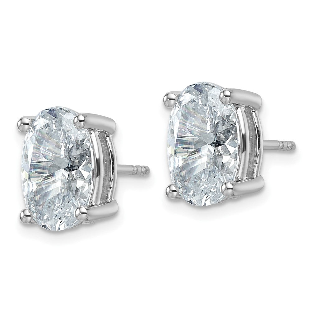 True Origin Lab Grown Diamond VS+ F+ Oval Four Prong Heavy Weight Complete Stud Earrings