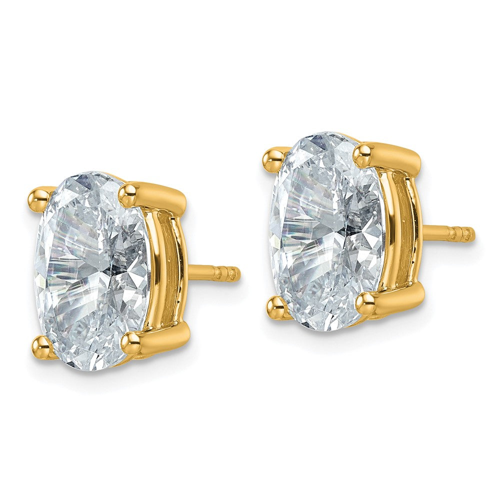 True Origin Lab Grown Diamond VS+ F+ Oval Four Prong Heavy Weight Complete Stud Earrings