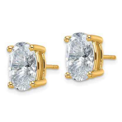 True Origin Lab Grown Diamond VS+ F+ Oval Four Prong Heavy Weight Complete Stud Earrings