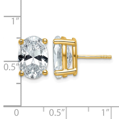 True Origin Lab Grown Diamond VS+ F+ Oval Four Prong Heavy Weight Complete Stud Earrings