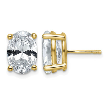 True Origin Lab Grown Diamond VS+ F+ Oval Four Prong Heavy Weight Complete Stud Earrings