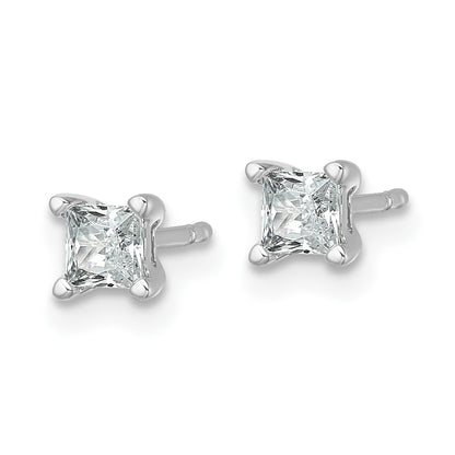 True Origin Lab Grown Diamond VS+ F+ Princess Four Prong Heavy Weight Complete Stud Earrings