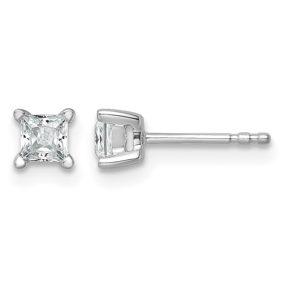 True Origin Lab Grown Diamond VS+ F+ Princess Four Prong Heavy Weight Complete Stud Earrings