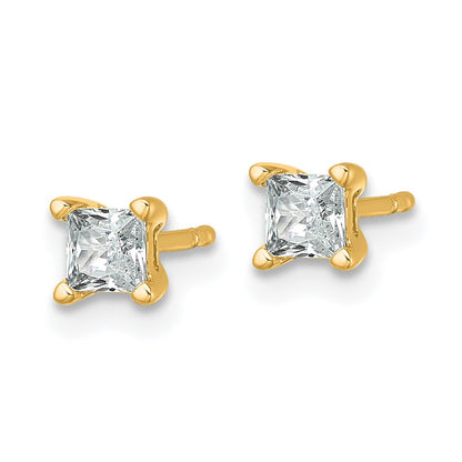 True Origin Lab Grown Diamond VS+ F+ Princess Four Prong Heavy Weight Complete Stud Earrings