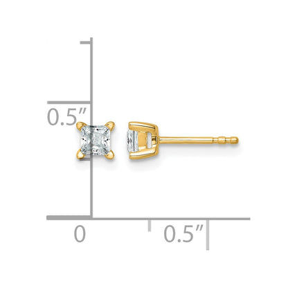 True Origin Lab Grown Diamond VS+ F+ Princess Four Prong Heavy Weight Complete Stud Earrings