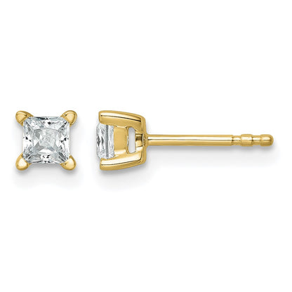 True Origin Lab Grown Diamond VS+ F+ Princess Four Prong Heavy Weight Complete Stud Earrings