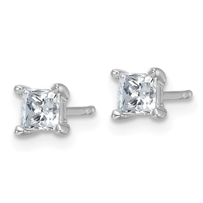 True Origin Lab Grown Diamond VS+ F+ Princess Four Prong Heavy Weight Complete Stud Earrings