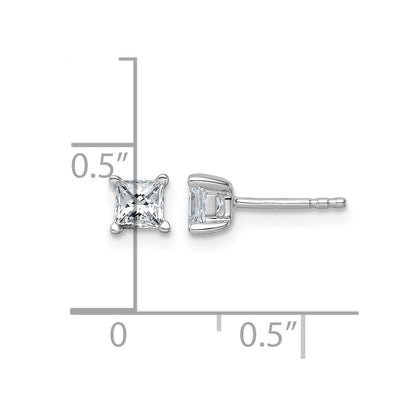 True Origin Lab Grown Diamond VS+ F+ Princess Four Prong Heavy Weight Complete Stud Earrings