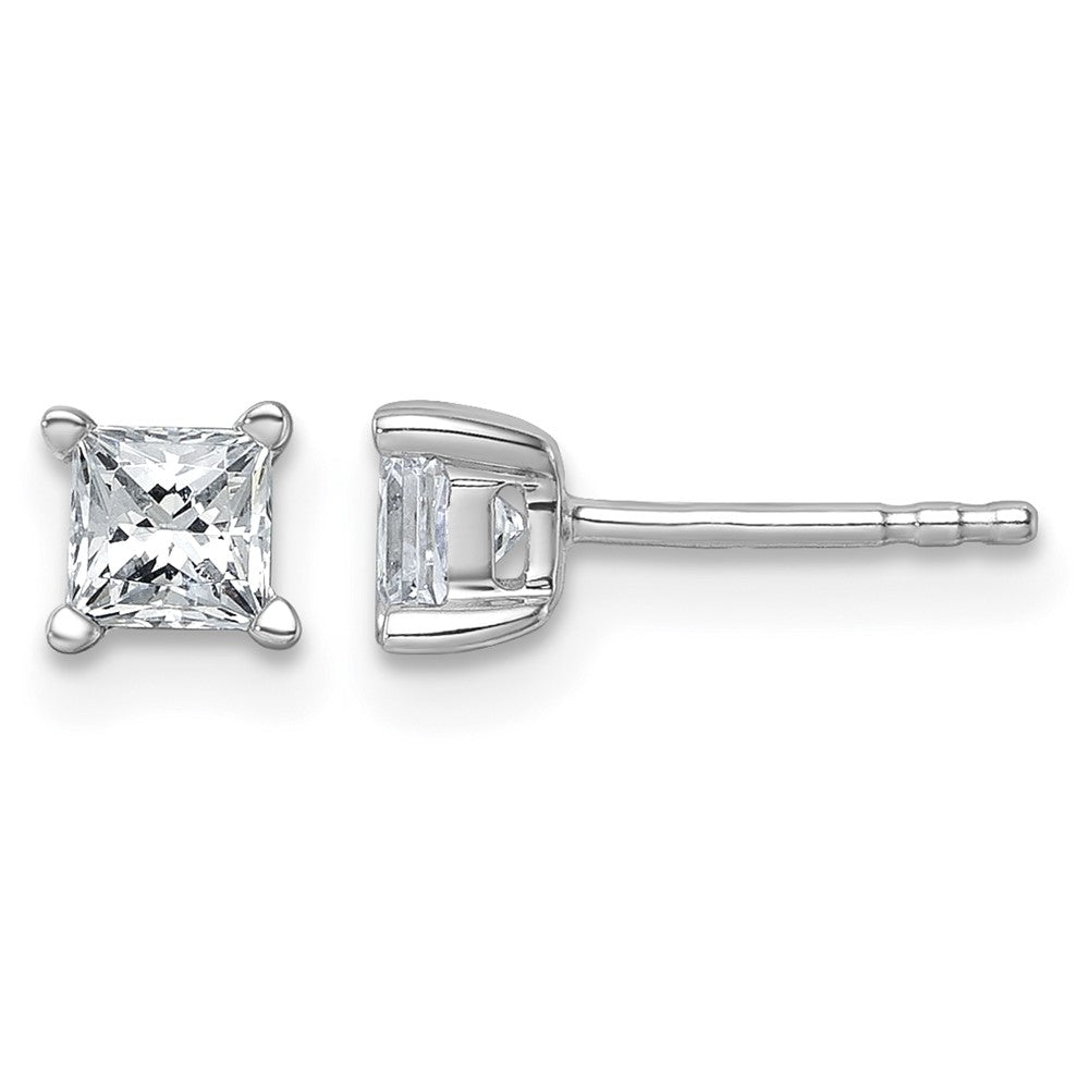True Origin Lab Grown Diamond VS+ F+ Princess Four Prong Heavy Weight Complete Stud Earrings