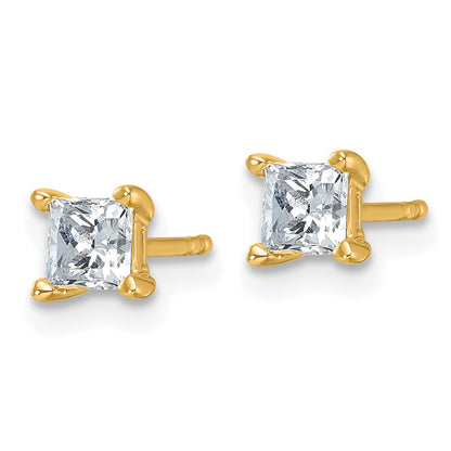 True Origin Lab Grown Diamond VS+ F+ Princess Four Prong Heavy Weight Complete Stud Earrings
