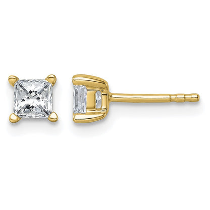 True Origin Lab Grown Diamond VS+ F+ Princess Four Prong Heavy Weight Complete Stud Earrings