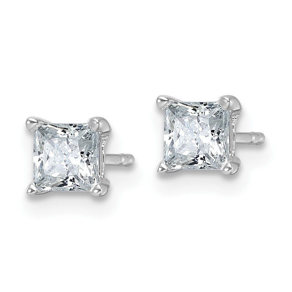 True Origin Lab Grown Diamond VS+ F+ Princess Four Prong Heavy Weight Complete Stud Earrings