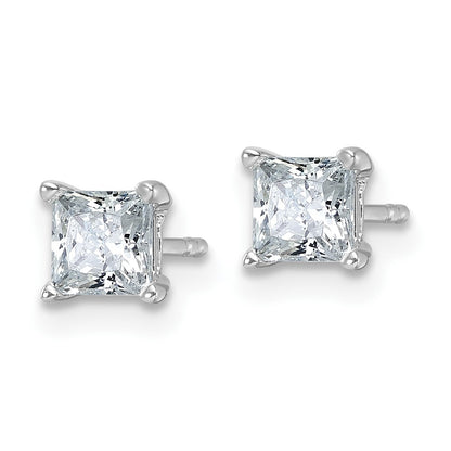 True Origin Lab Grown Diamond VS+ F+ Princess Four Prong Heavy Weight Complete Stud Earrings