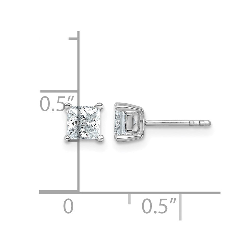 True Origin Lab Grown Diamond VS+ F+ Princess Four Prong Heavy Weight Complete Stud Earrings