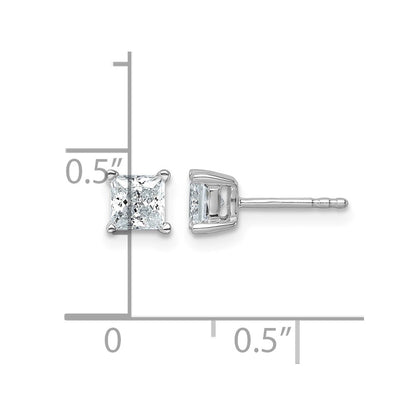 True Origin Lab Grown Diamond VS+ F+ Princess Four Prong Heavy Weight Complete Stud Earrings
