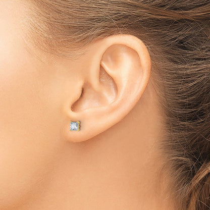True Origin Lab Grown Diamond VS+ F+ Princess Four Prong Heavy Weight Complete Stud Earrings