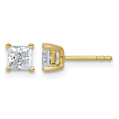 True Origin Lab Grown Diamond VS+ F+ Princess Four Prong Heavy Weight Complete Stud Earrings