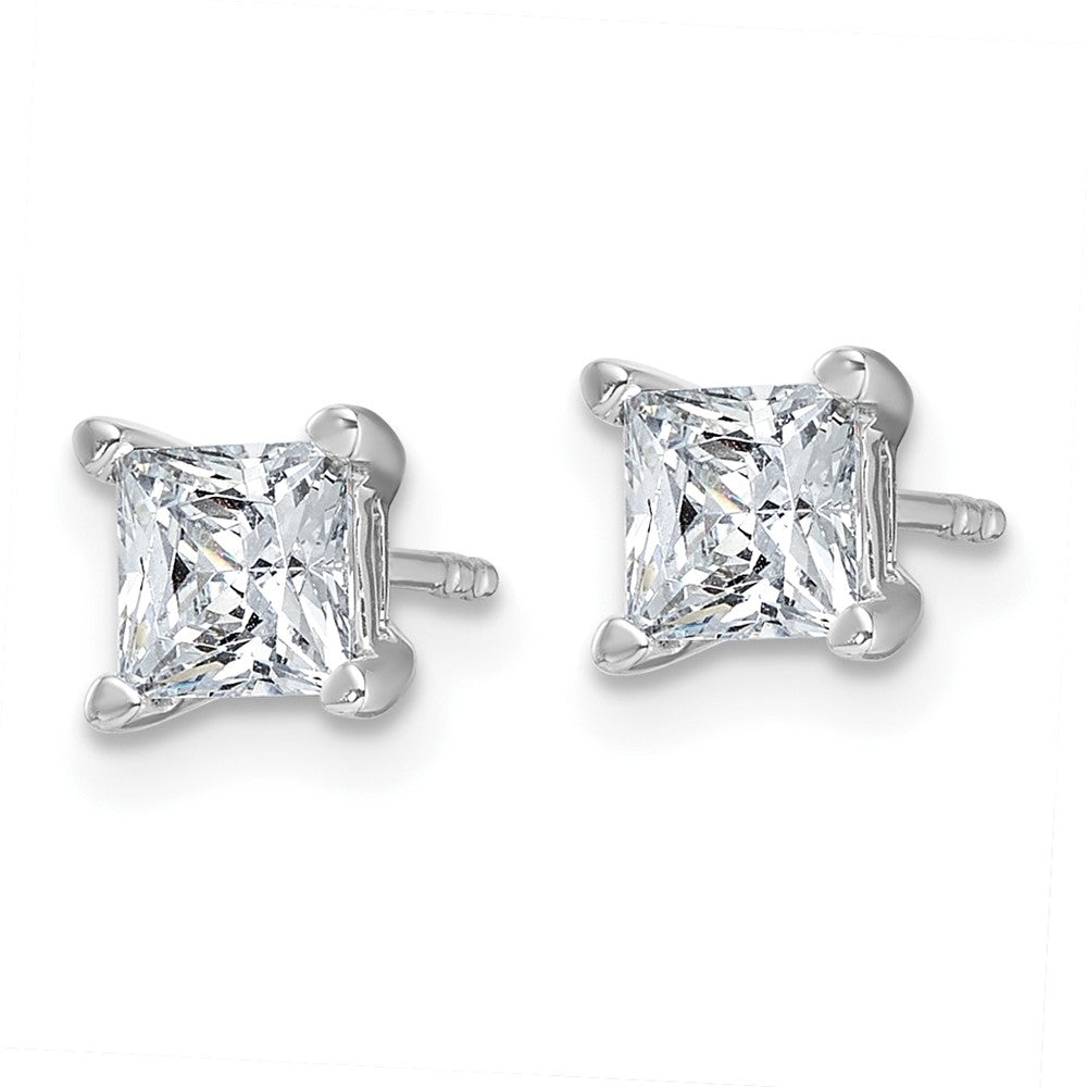 True Origin Lab Grown Diamond VS+ F+ Princess Four Prong Heavy Weight Complete Stud Earrings