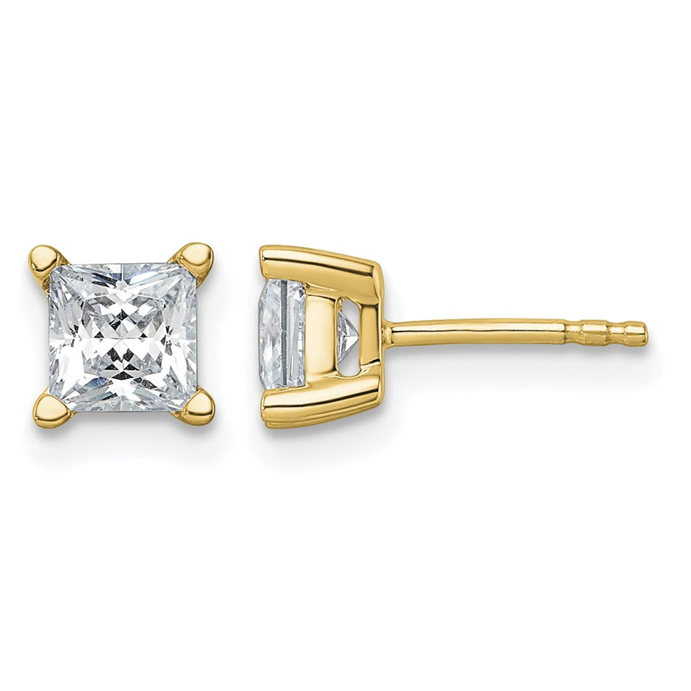 True Origin Lab Grown Diamond VS+ F+ Princess Four Prong Heavy Weight Complete Stud Earrings