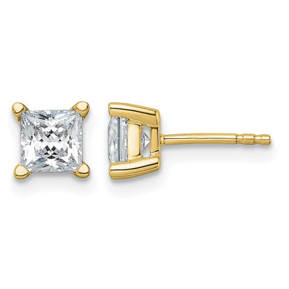 True Origin Lab Grown Diamond VS+ F+ Princess Four Prong Heavy Weight Complete Stud Earrings