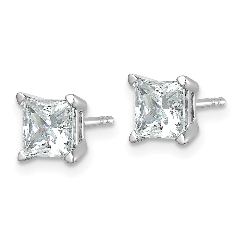 True Origin Lab Grown Diamond VS+ F+ Princess Four Prong Heavy Weight Complete Stud Earrings