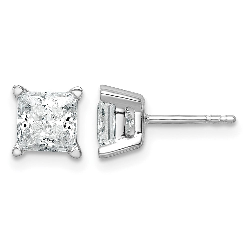 True Origin Lab Grown Diamond VS+ F+ Princess Four Prong Heavy Weight Complete Stud Earrings