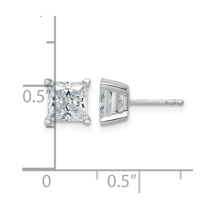 True Origin Lab Grown Diamond VS+ F+ Princess Four Prong Heavy Weight Complete Stud Earrings