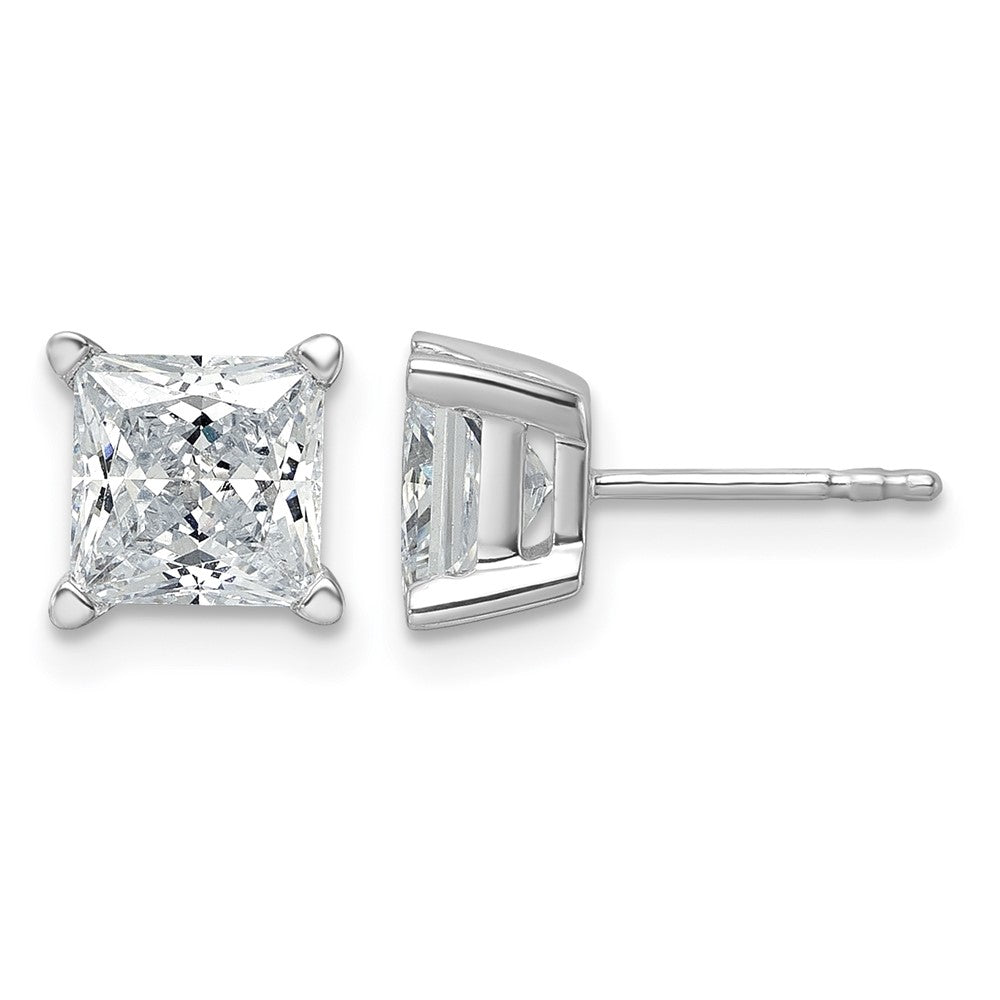 True Origin Lab Grown Diamond VS+ F+ Princess Four Prong Heavy Weight Complete Stud Earrings