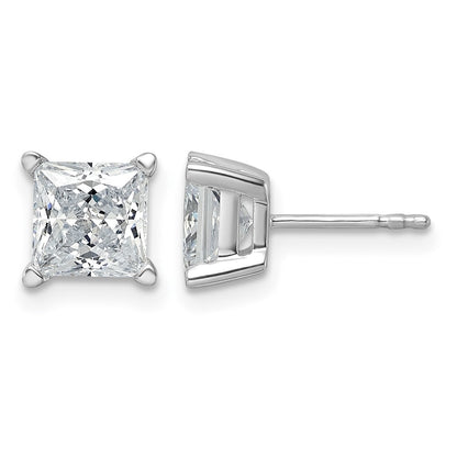 True Origin Lab Grown Diamond VS+ F+ Princess Four Prong Heavy Weight Complete Stud Earrings