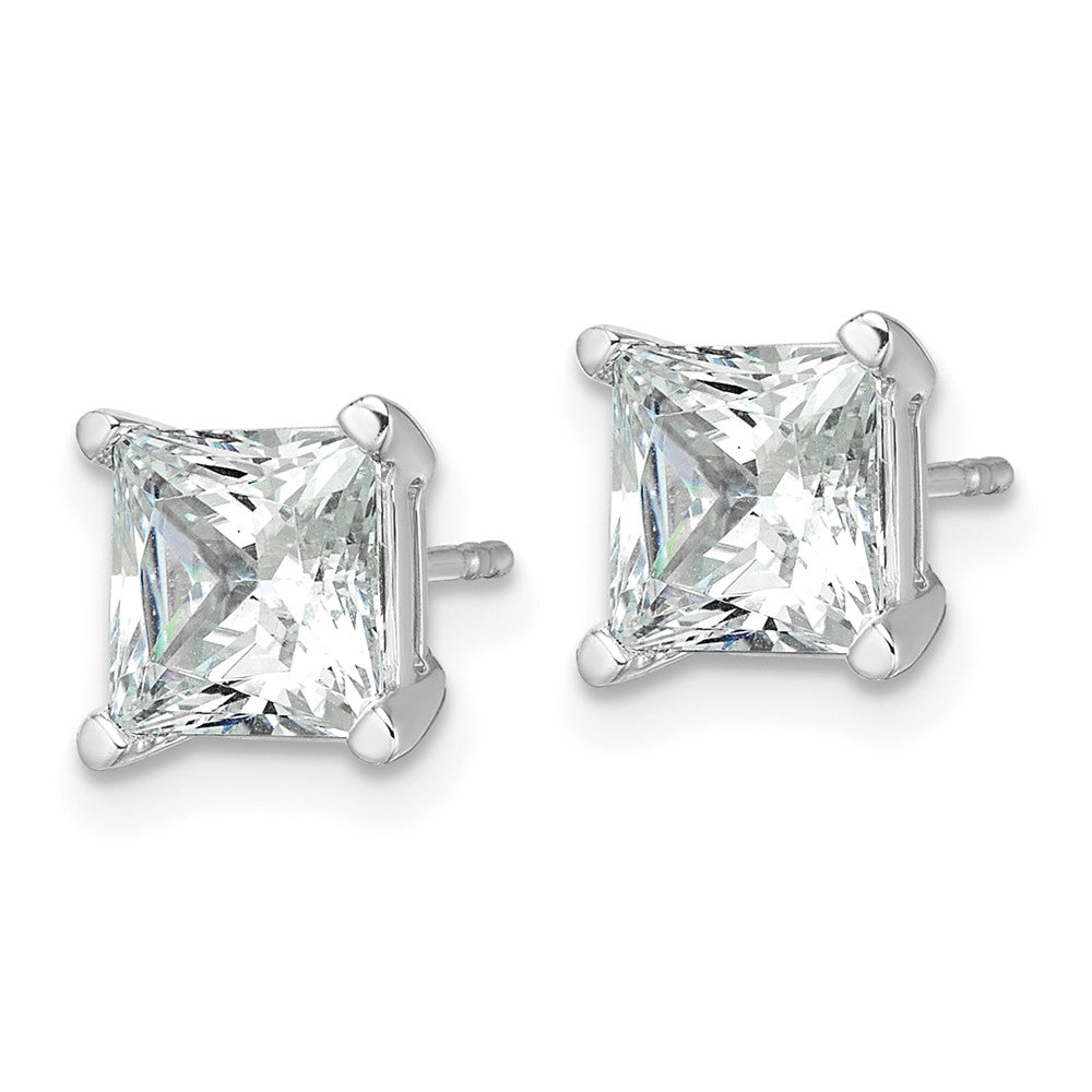 True Origin Lab Grown Diamond VS+ F+ Princess Four Prong Heavy Weight Complete Stud Earrings