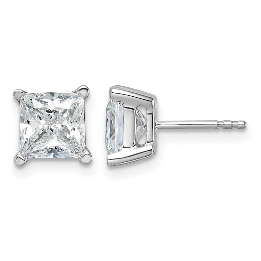 True Origin Lab Grown Diamond VS+ F+ Princess Four Prong Heavy Weight Complete Stud Earrings