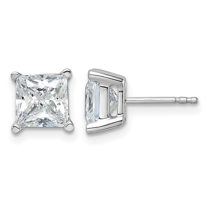 True Origin Lab Grown Diamond VS+ F+ Princess Four Prong Heavy Weight Complete Stud Earrings