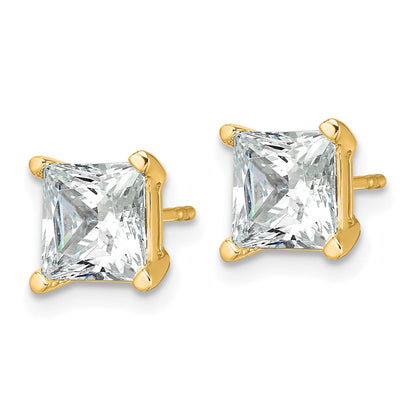 True Origin Lab Grown Diamond VS+ F+ Princess Four Prong Heavy Weight Complete Stud Earrings