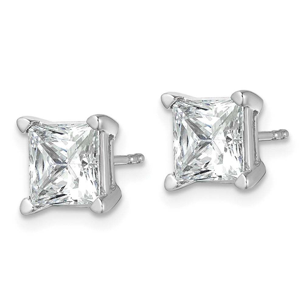 True Origin Lab Grown Diamond VS+ F+ Princess Four Prong Heavy Weight Complete Stud Earrings